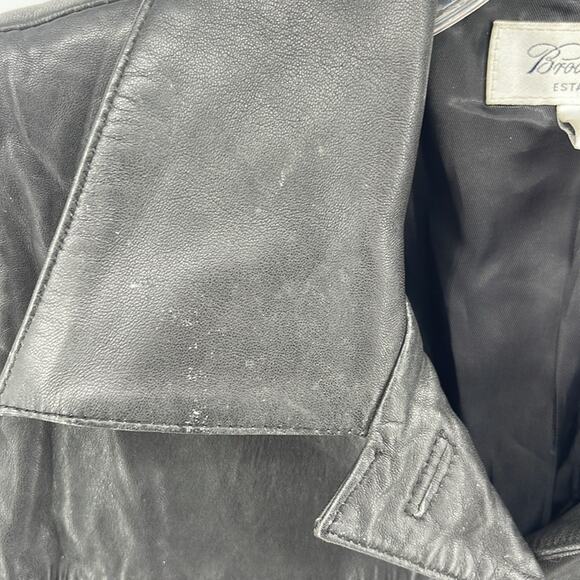Brooks Brothers 100% leather button up leather jacket sz XS - Picture 5 of 8